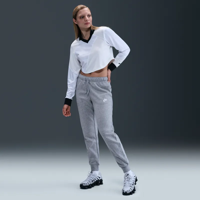 Women's Nike Sportswear Club Fleece Mid-Rise Jogger Pants in Grey | DQ5191-063 sold by Nike