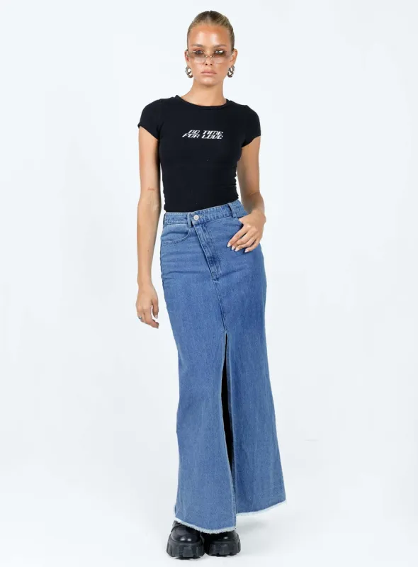 Benetti Midi Denim Skirt sold by Princess Polly