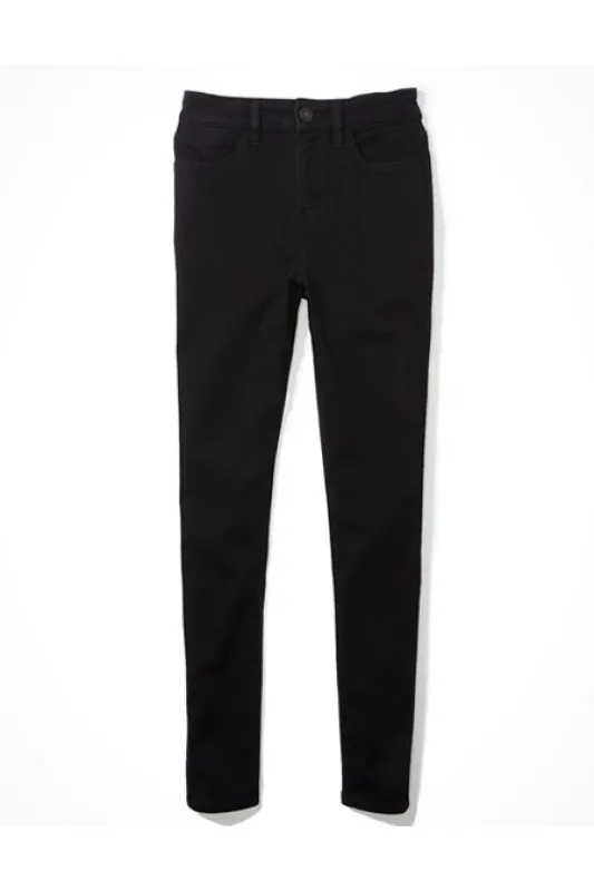 AE Dream High-Waisted Jegging Women's Proper Black 14 Long sold by American Eagle