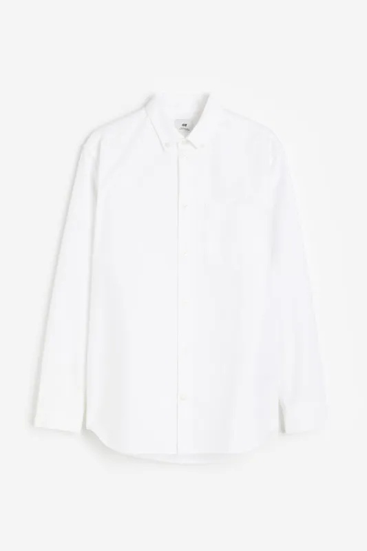 H&M - Regular Fit Oxford shirt - White sold by H&M