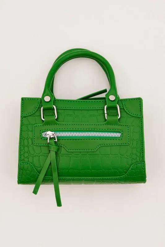 Green Crocodile Print Crossbody Bag sold by Ally Fashion