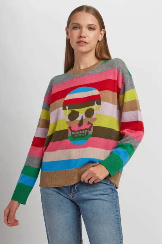 LOLA STRIPED CREW sold by 360 Cashmere