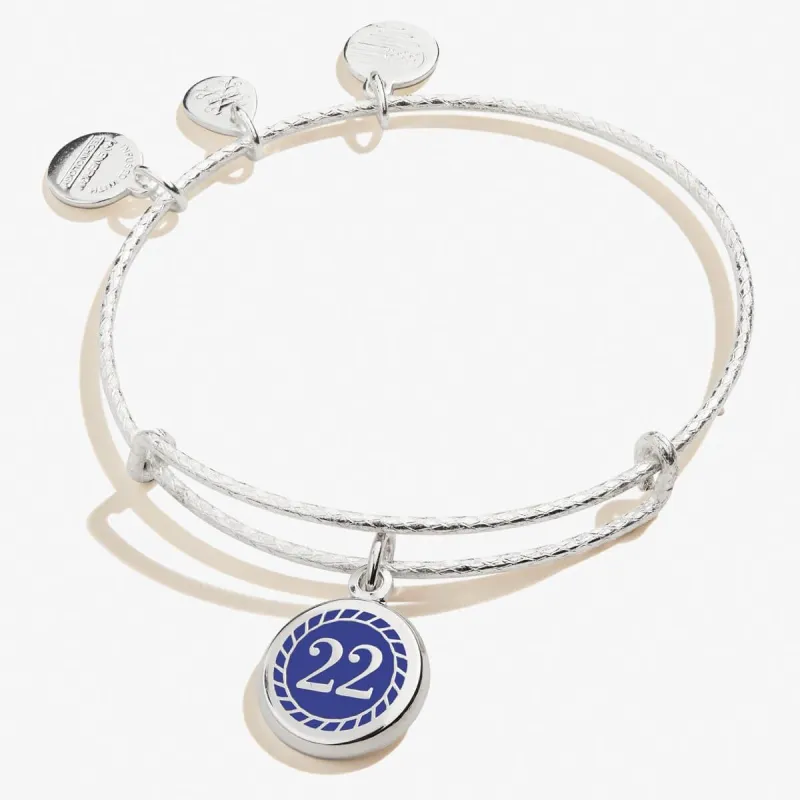 Number 22 Charm Bangle sold by Alex and Ani