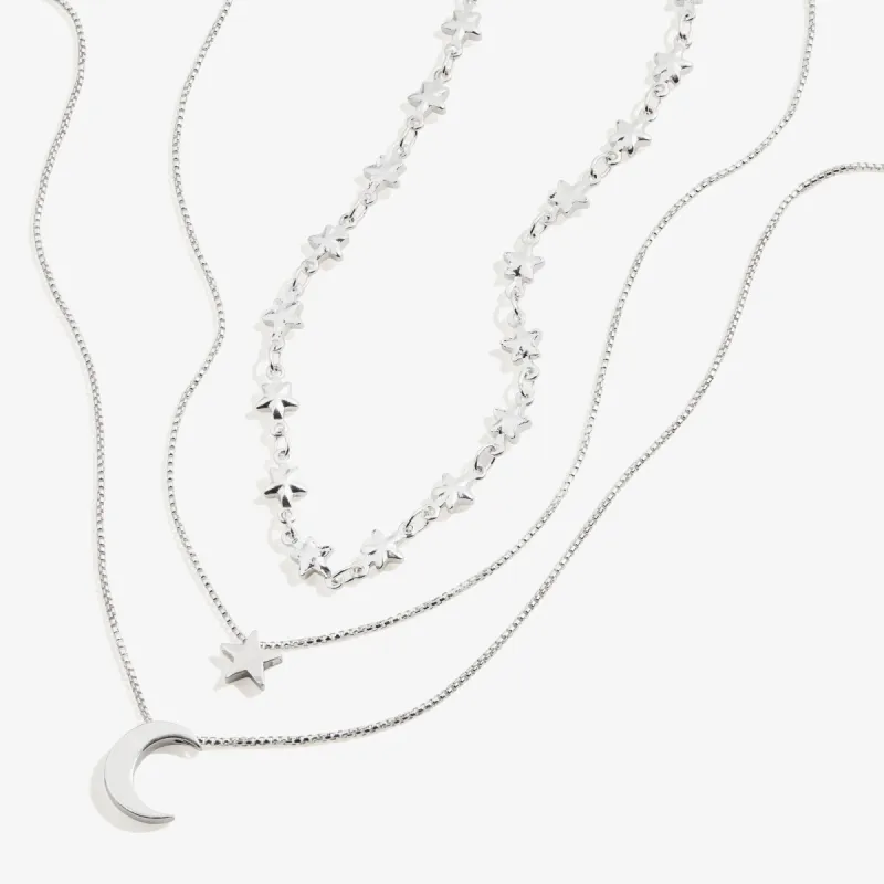 Moon and Star Layered Necklace Set sold by Alex and Ani