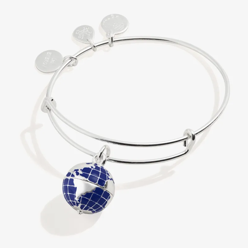 Globe Charm Bangle Bracelet sold by Alex and Ani