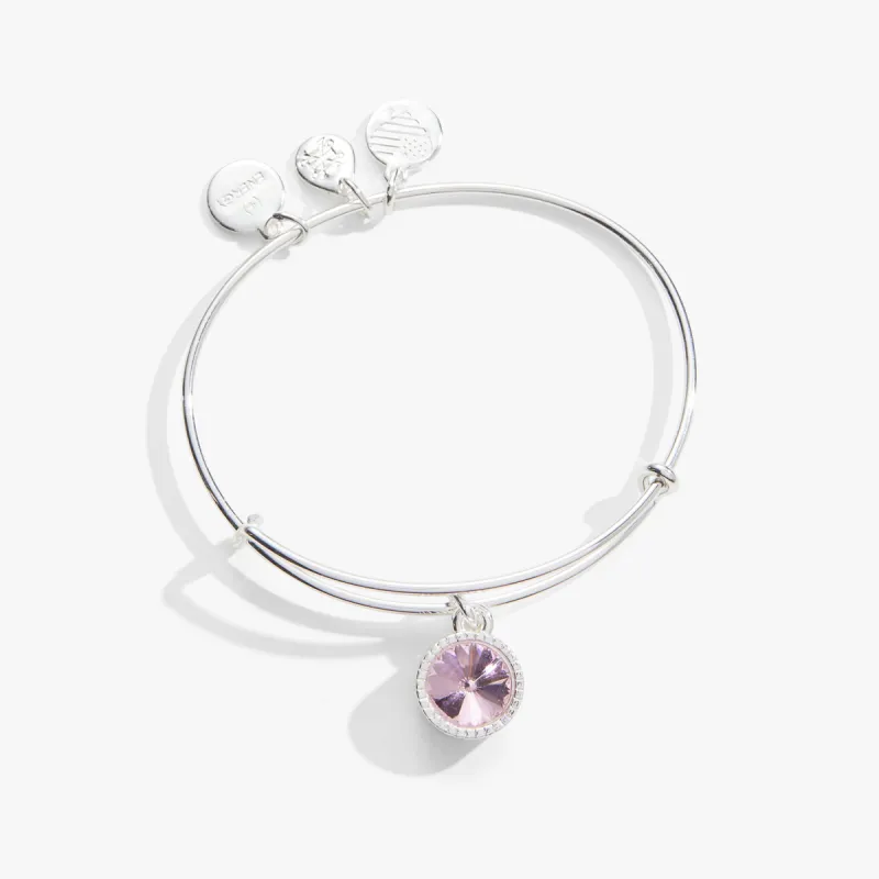 October Birthstone Charm Bangle, Rose sold by Alex and Ani