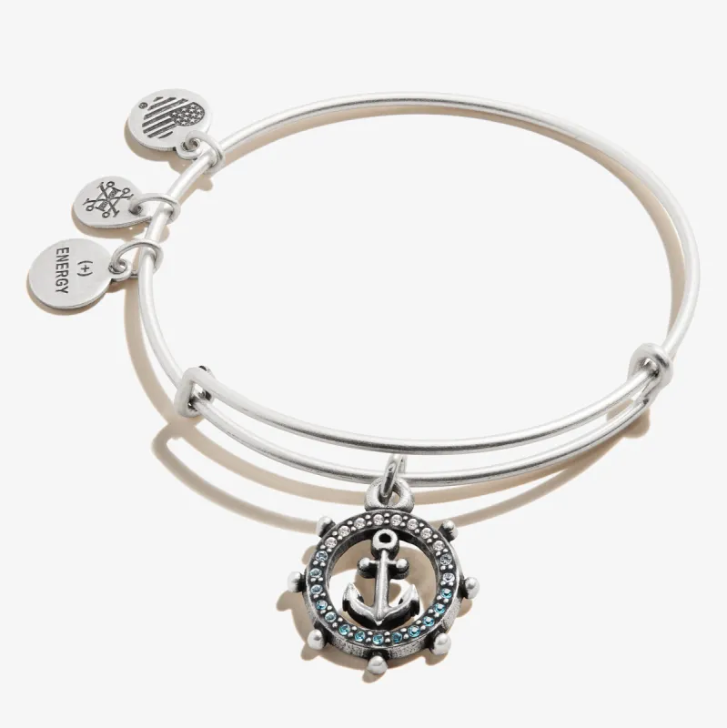 Anchor Charm Bangle, Crystal Infusion sold by Alex and Ani