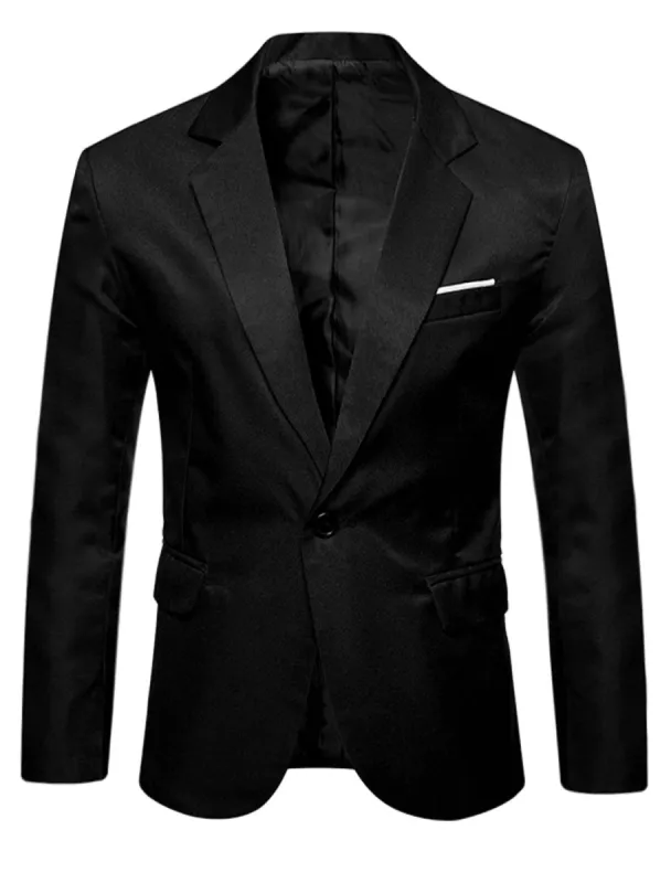 Men's Business Casual Sport Coats Slim Fit One Button Dress Blazer sold by Allegra K