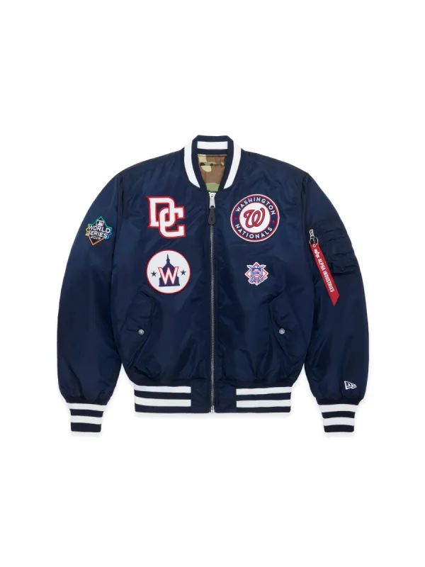 WASHINGTON NATIONALS X ALPHA X NEW ERA MA-1 BOMBER JACKET sold by Alpha Industries