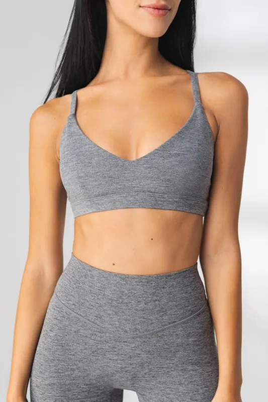 The Cloud V Bra - Midnight Static sold by Balance Athletica