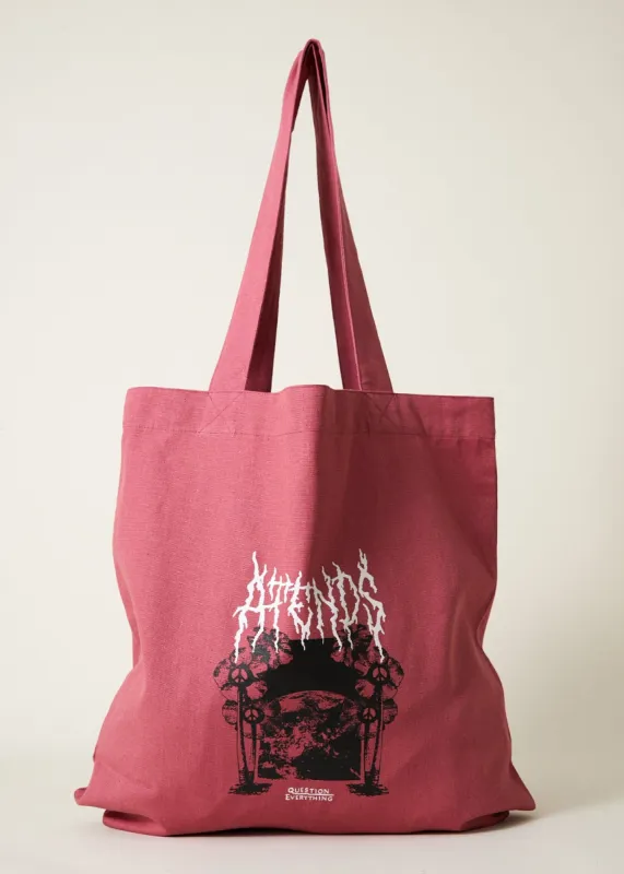 Afends Unisex Earthling - Hemp Tote Bag - Rose sold by Afends
