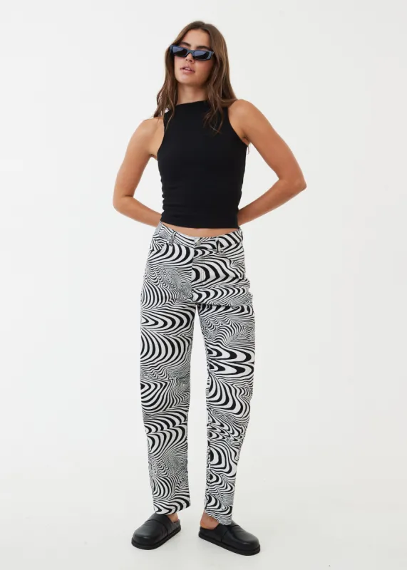 AFENDS Womens Broccoli - Wide Leg Pant - Black sold by Afends