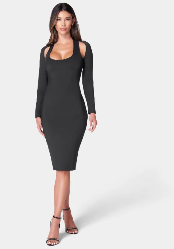 Cutout Knit Bodycon Dress sold by Bebe