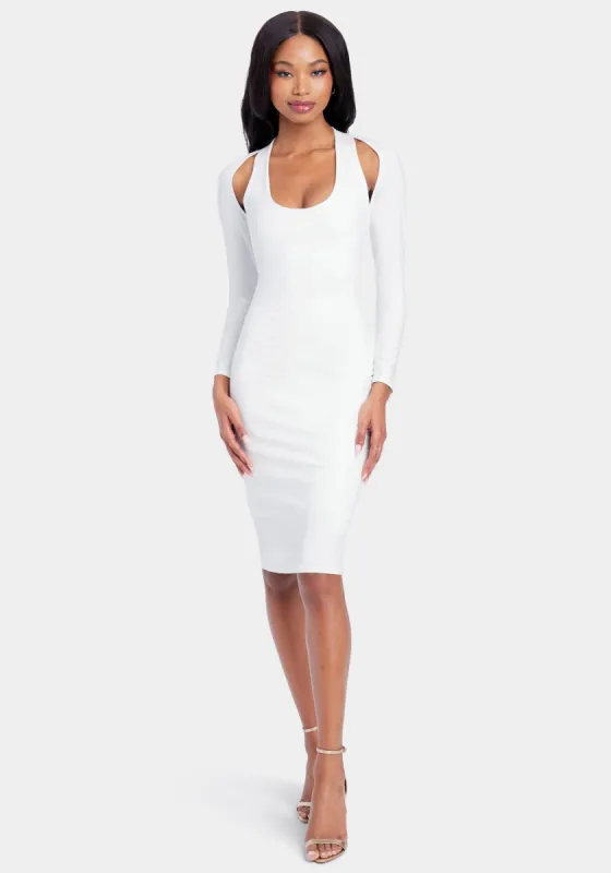 Cutout Knit Bodycon Dress sold by Bebe