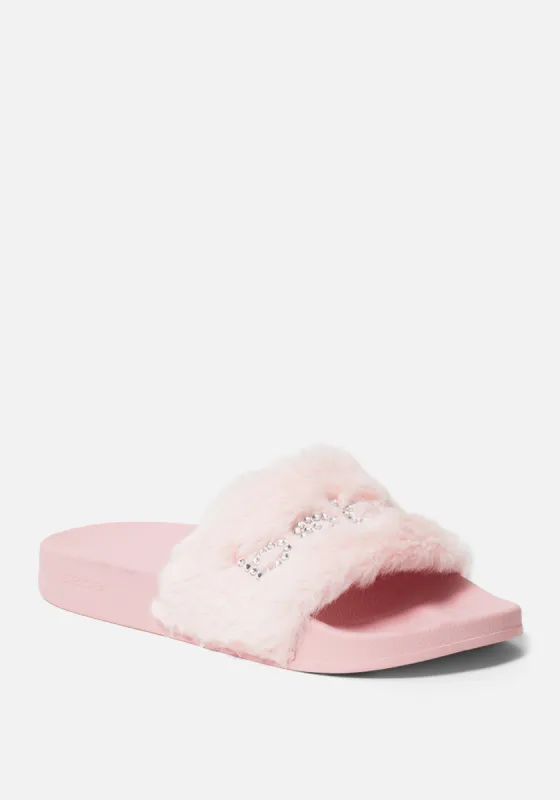 Furiosa Faux Fur Slides sold by Bebe