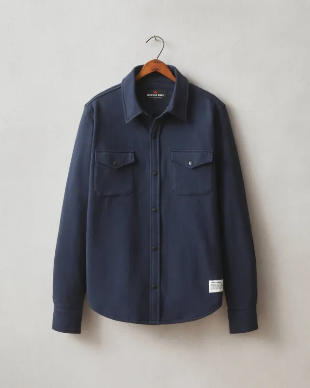 Unisex Redwood Fleece Overshirt - Heritage Navy sold by American Giant