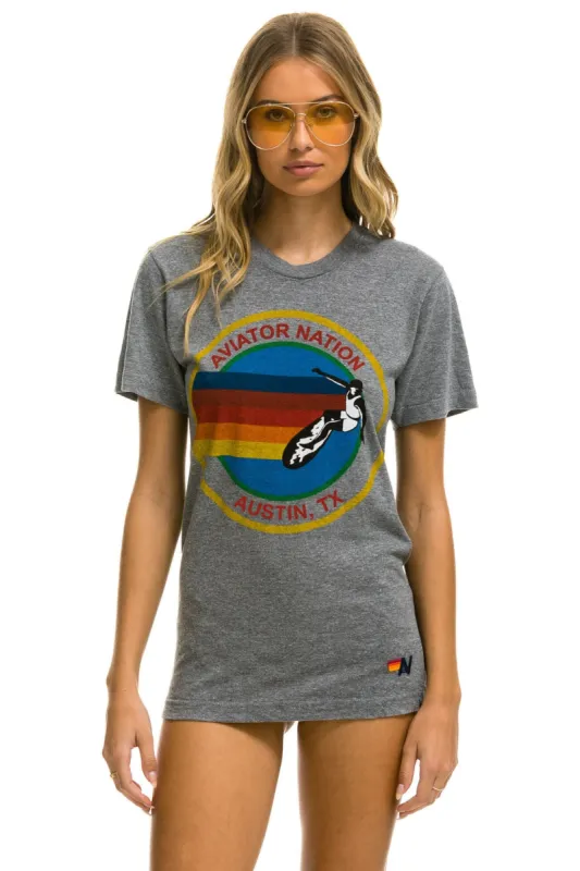AVIATOR NATION AUSTIN TEE - HEATHER GREY sold by Aviator Nation