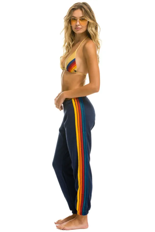 5 STRIPE SWEATPANTS - NAVY sold by Aviator Nation