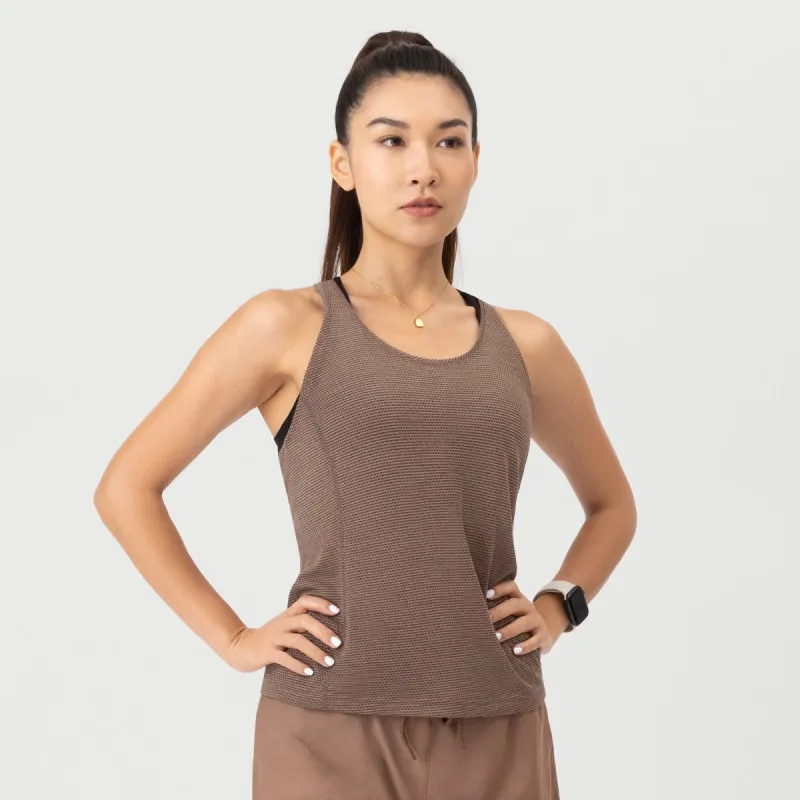 Women's Natural Run Tank - Hazy Cocoa sold by allbirds
