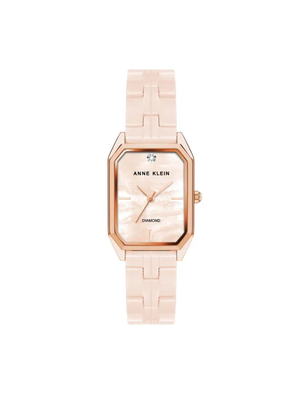 Octagonal Ceramic Diamond Dial Watch sold by Anne Klein