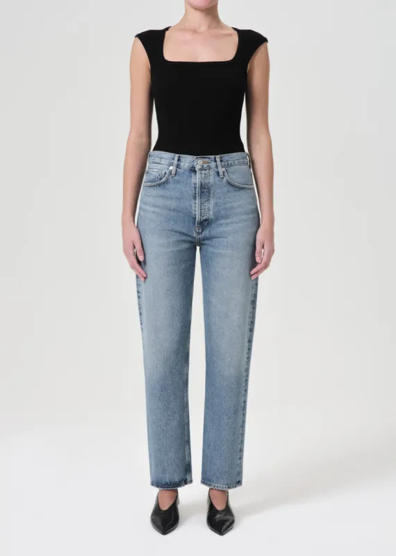 90's Pinch Waist High Rise Straight in Navigate sold by Agolde