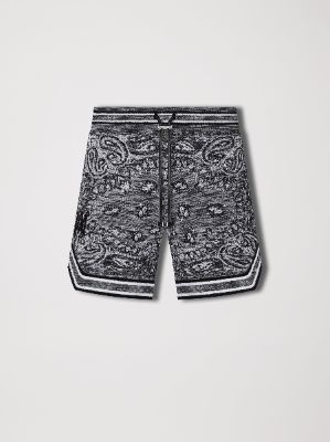 SPACE DYE BANDANA SHORTS - BLACK sold by AMIRI