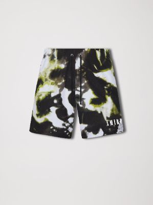 TIE DYE CAMO SWIM TRUNK - LIME sold by AMIRI