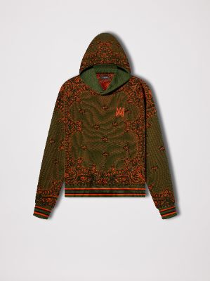 AMIRI BANDANA B-BALL HOODIE - GREEN / ORANGE | Parallel