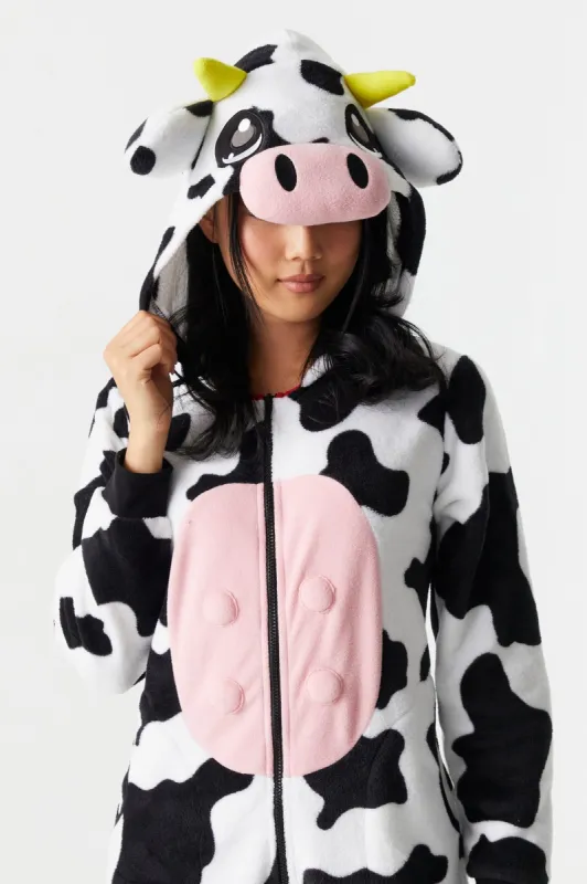 Plush 3D Cow Onesie sold by Charlotte Russe