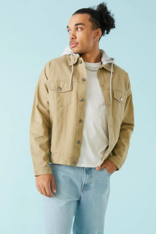 Removable Hood Denim Jacket sold by Charlotte Russe