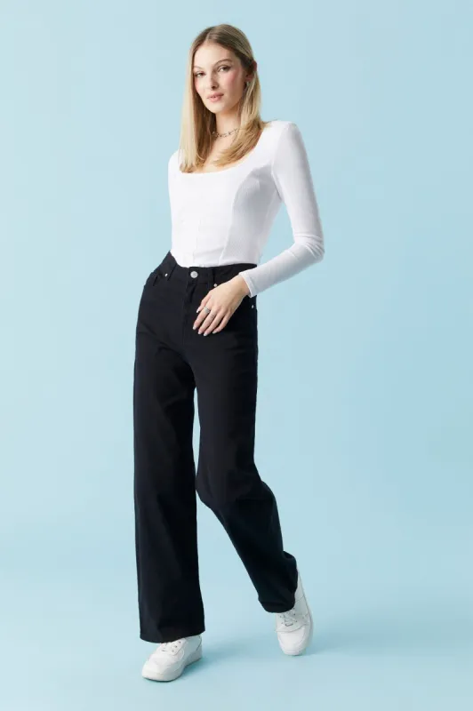 Refuge Osaka Wide Leg Jean sold by Charlotte Russe