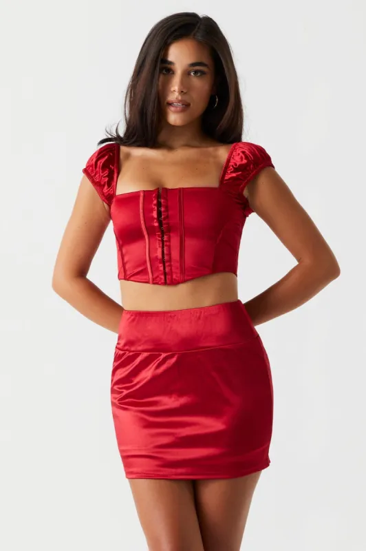 Satin Mini Skirt sold by Charlotte Russe