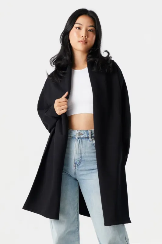 Fleece Long Cardigan sold by Charlotte Russe