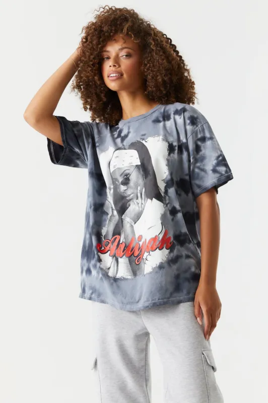 Aaliyah Graphic Tie-Dye T-Shirt sold by Charlotte Russe