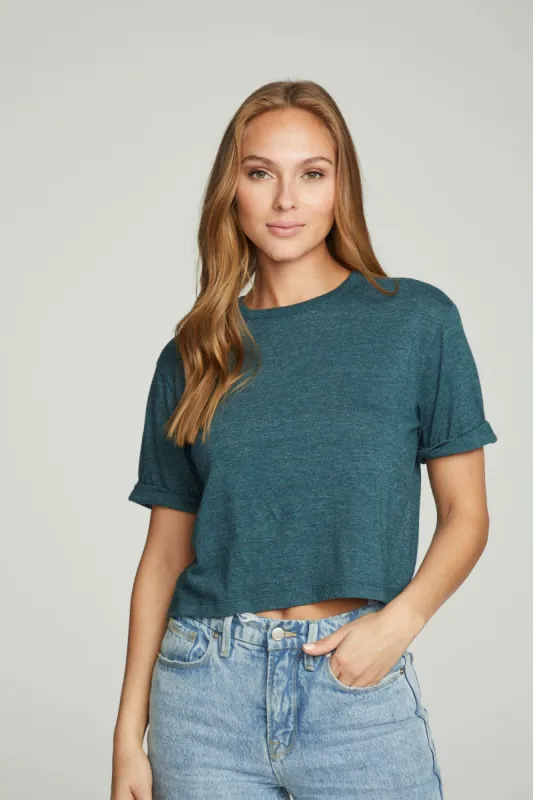 Cropped Crew Neck Short Sleeve Tee sold by Chaser