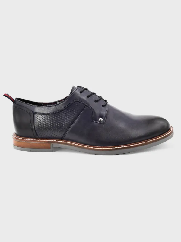 Birk Leather Lace-Up Shoe - Grey sold by Ben Sherman