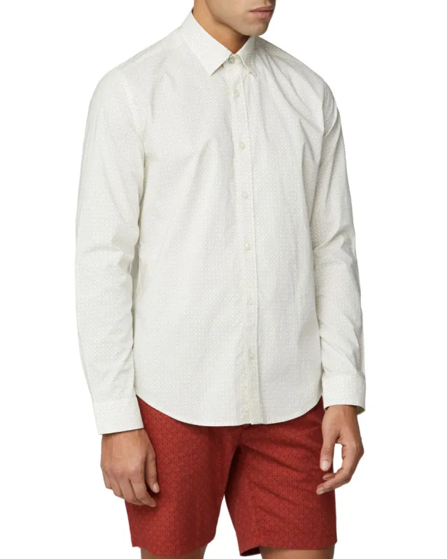 Long-Sleeve Geo Print Shirt - Snow White sold by Ben Sherman