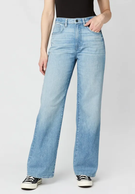 High Rise Wide Leg Addie Women's Jeans in Acid Wash - BL15793 sold by Buffalo David Bitton