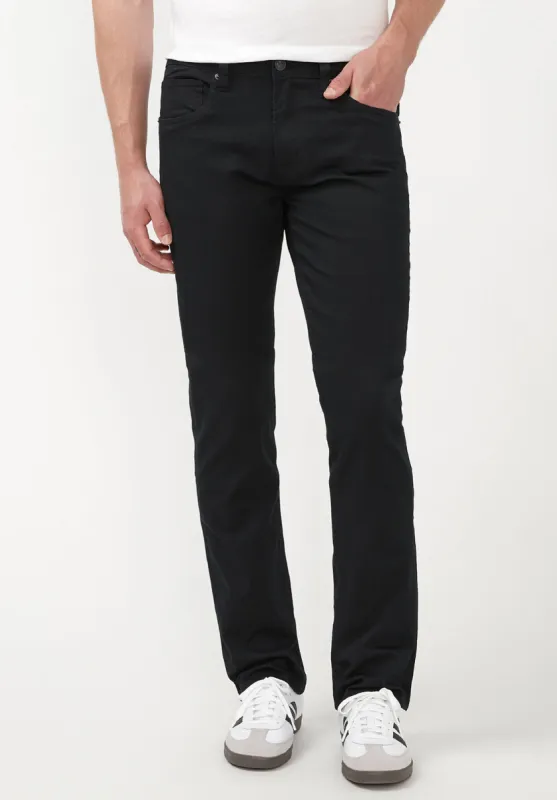 Straight Six Men's Twill Pants in Authentic Black - BM16083 sold by Buffalo David Bitton