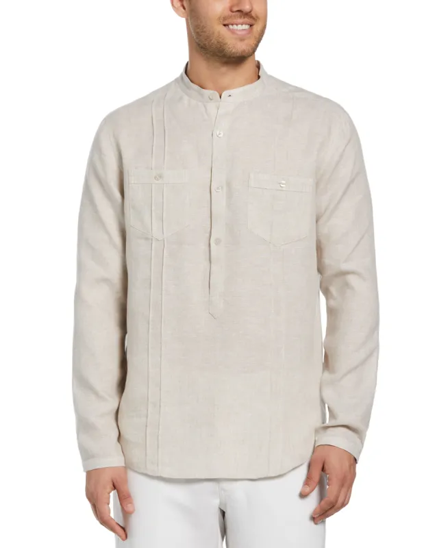 Two-Pocket Pintuck Popover Shirt sold by Cubavera