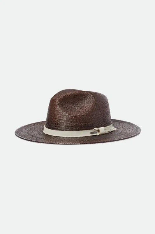 Field Proper Straw Hat - Dark Earth/Natural sold by Brixton