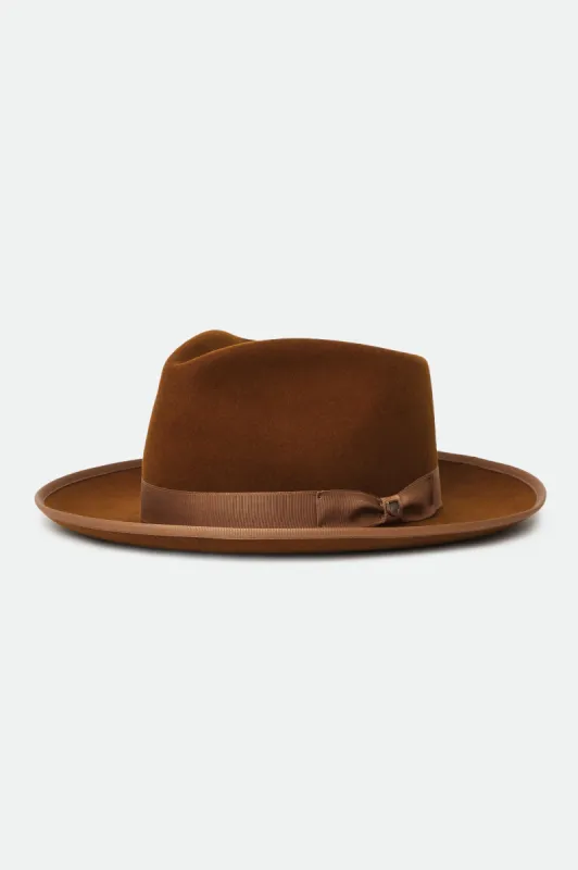 Norfolk Reserve Fedora - Toffee sold by Brixton