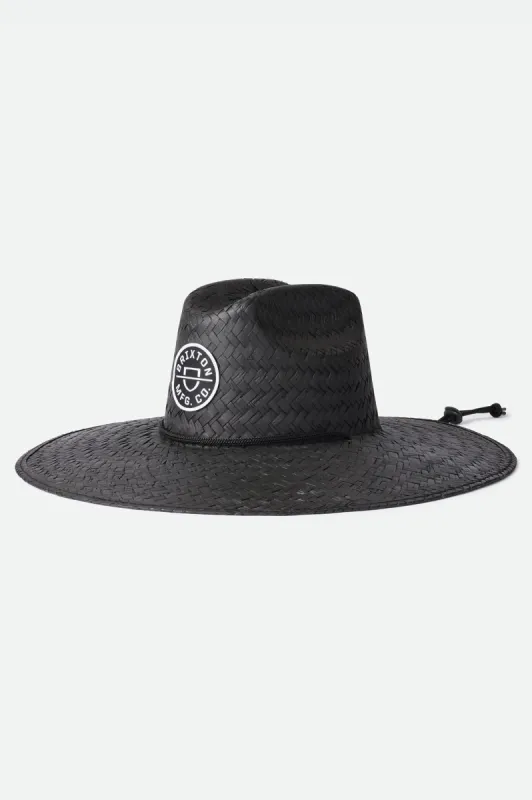 Crest Sun Hat - Black sold by Brixton