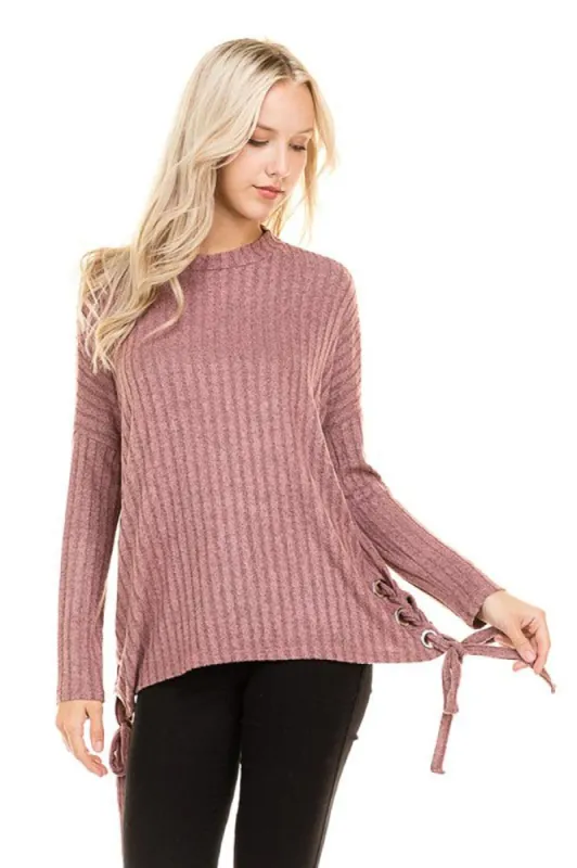 Mock Neck Brushed Top sold by BOLD elements