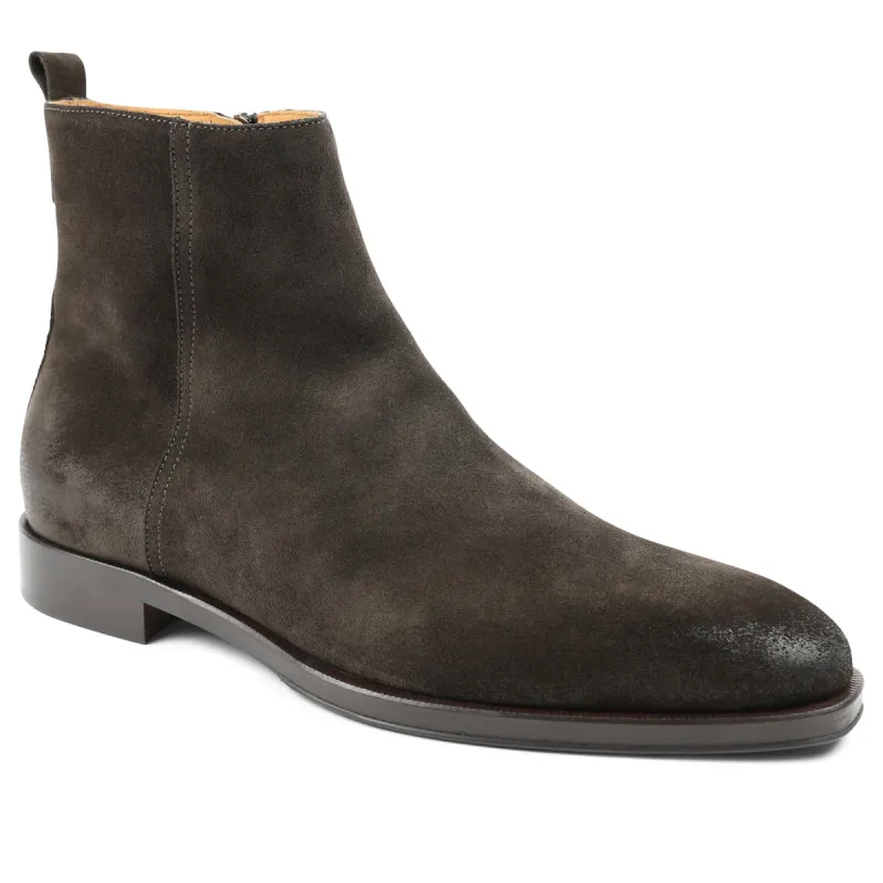 Nomad Suede Plain-Toe Boot - Dark Brown sold by Bruno Magli