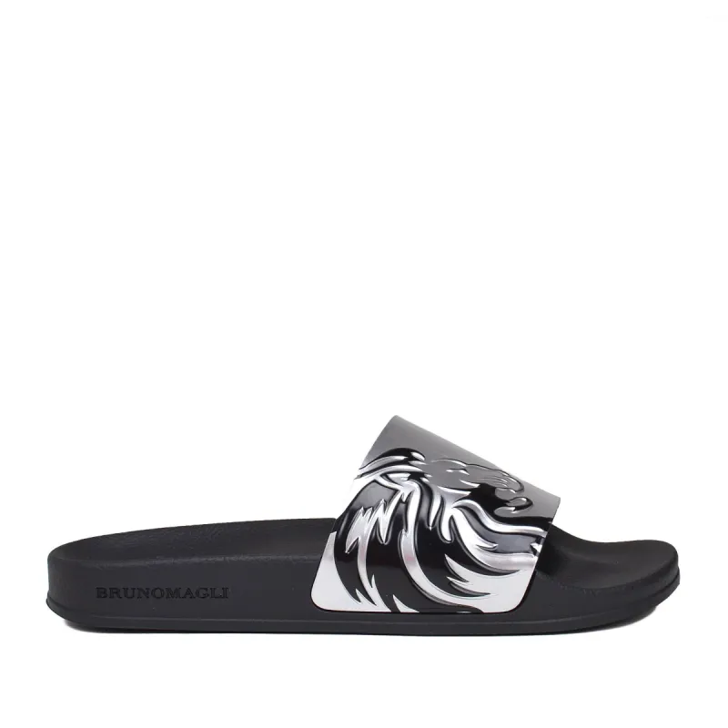 Manolo Slide - Silver EVA sold by Bruno Magli