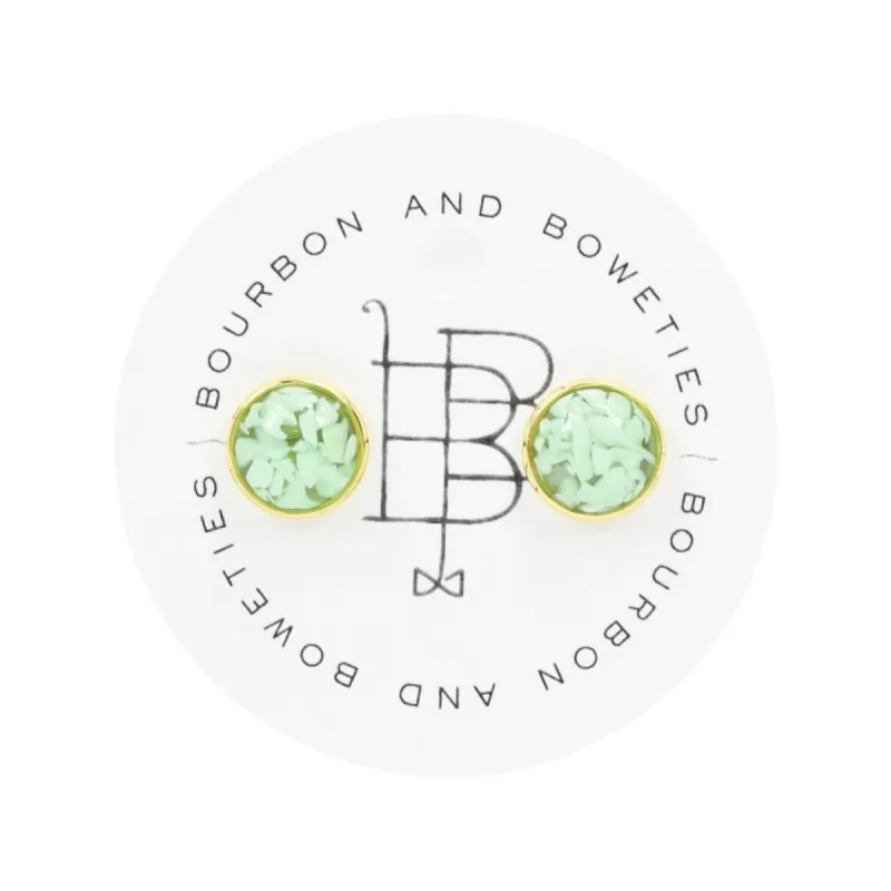 The Stella Stud Earring - Green sold by Bourbon and Bowties