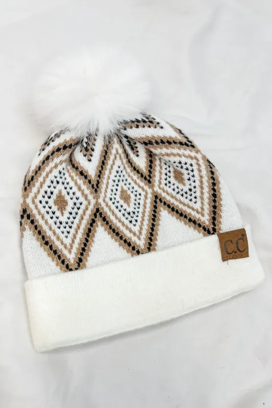 Holiday Spirits Printed CC Beanie (LAST ONE) sold by Bella Rose boutique