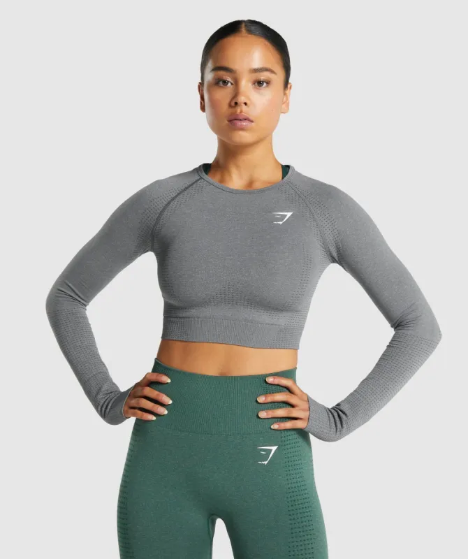 Vital Seamless 2.0 Long Sleeve Crop Top sold by Gymshark