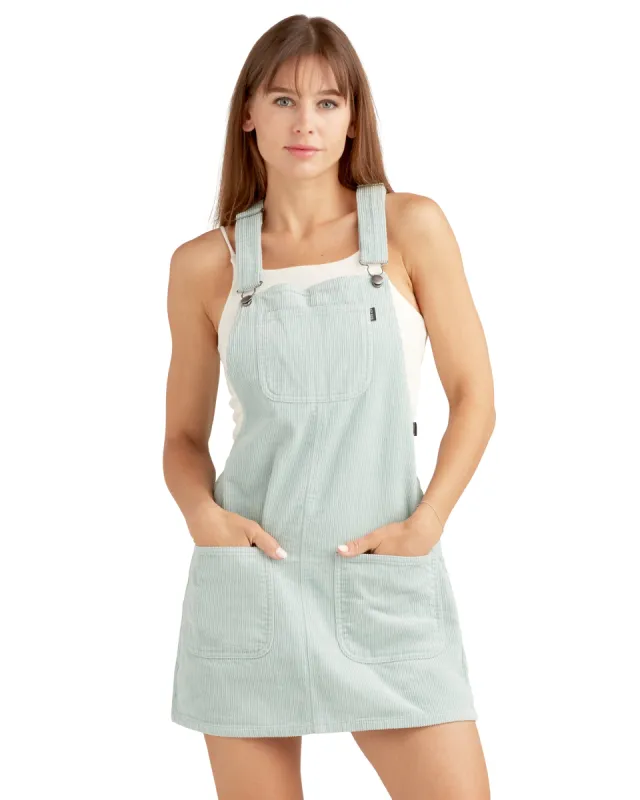 Daydreamer Corduroy Overall Dress - Aqua / Corduroy sold by Body Glove